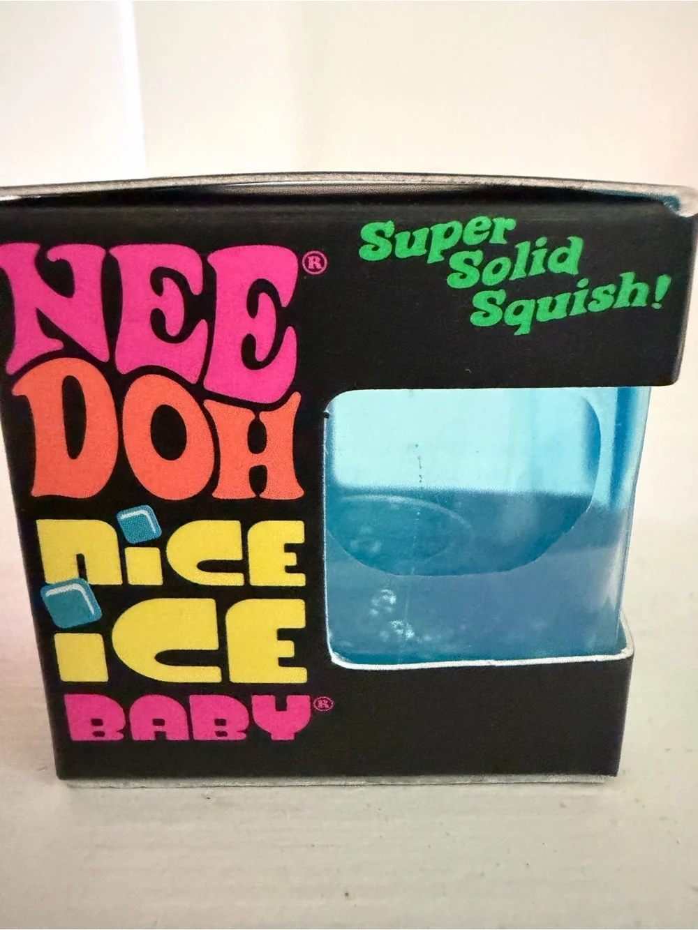 NWT Schylling NeeDoh Nice Ice Baby Blue Mini Fidget Cube Super Solid Squish